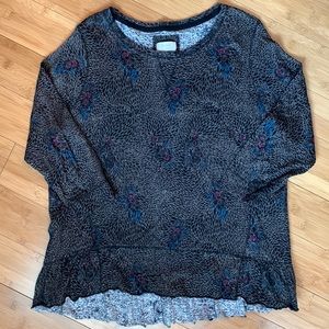 Hi-low printed shirt